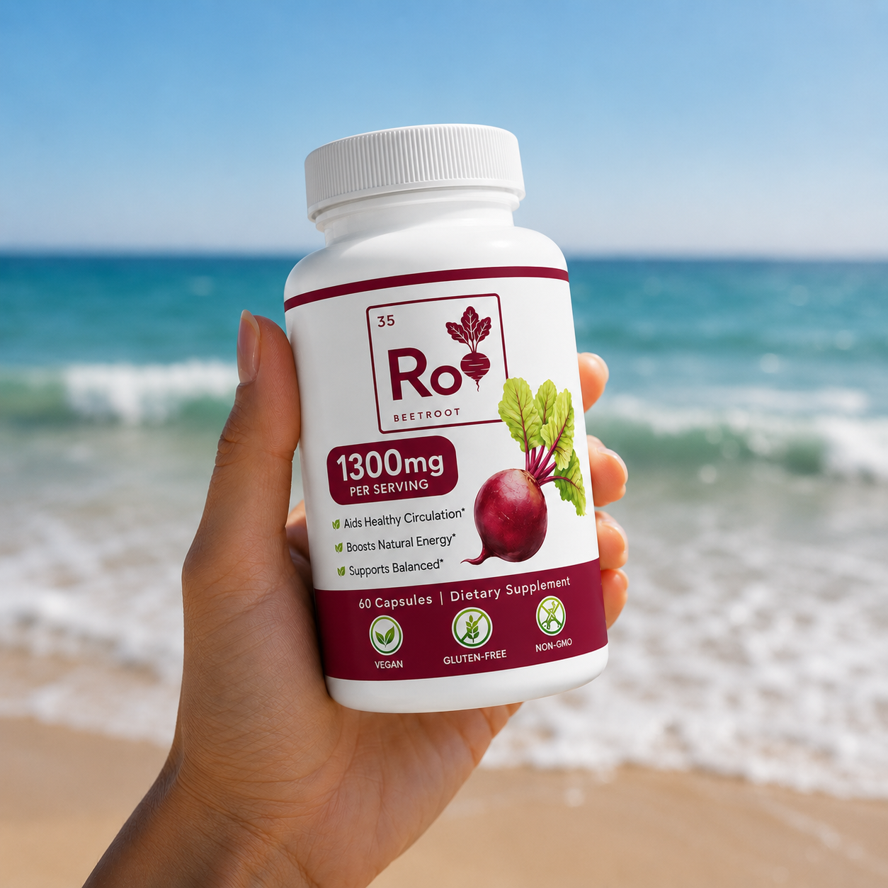 Rootology Beetroot Dietary Supplement Capsules
